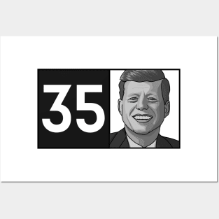 Kennedy 35 Portrait Posters and Art